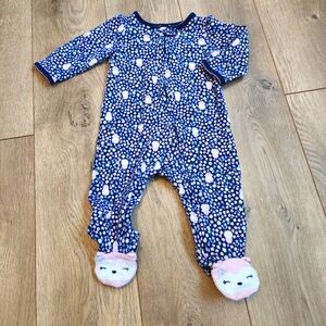 6m Baby Girl owl Footie pjs